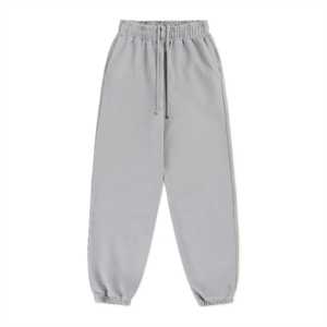 Men's Gray Woolen Vintage Straight Mid Rise Sweatpants Drawstring Casual <b>Joggers</b> Side Pockets Autumn Wear - Product Image 1