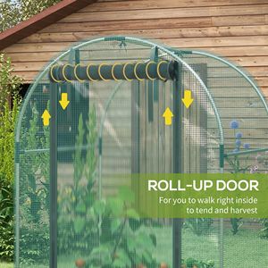 Gabbia per Piante in Acciaio Zincato 4FT X 4FT con Porta con Cerniera per Protezione delle Colture - Rete da Giardino - Product Image 6