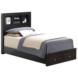 Letto contenitore elegante nero, doppio uso, imbottito - Product Image 1