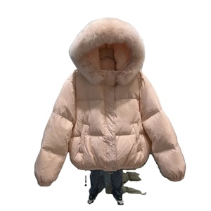 Ice Sentinel col de fourrure à capuche manteaux de fourrure doudoune mode blanc duvet de canard vestes femmes femmes hiver dames pardessus ample - Product Image 1