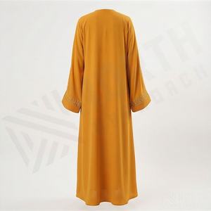 Abayas de Poliéster de Color Personalizado, Fabricantes de Abayas Abiertas de Lujo para Mujer, Venta al Por Mayor, Dos Piezas, Bordadas, Estilo Musulmán - Product Image 2