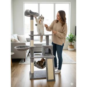 Torre para Gatos Multinivel Todo en Uno YOMMY para Rascarse, Escalar y Descansar - Product Image 2