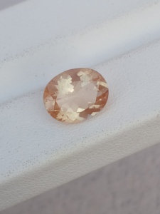 Pierre de soleil d'Oregon naturelle rouge orangé, taille ovale 6,8x5,10 mm, 0,70 carats, pierre précieuse en vrac pour la fabrication de bijoux par Haram Gems Art - Product Image 5