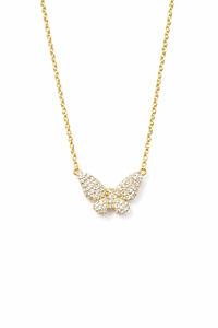 Butterfly Charm Handmade 925 Sterling Silver 18k Gold Plated Dainty Necklace For Her - Anniversary <b>Gift</b> - Product Image 4