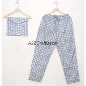 Conjunto de Pijama para Mujer 100% Algodón, Cuello Camisero, Manga Larga, Estampado Floral, Cintura Elástica, Largo Completo, Suave y Transpirable para Todas las Temporadas - Product Image 3