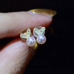 Boucles d'oreilles en perles d'eau douce géométriques rétro exquises pour femmes, accessoires de mode naturels - Product Image 3