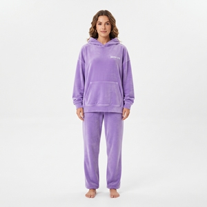 Conjunto Deportivo Personalizado para Mujer, Sudadera con Capucha y Pantalones Jogger de Algodón Transpirable, Estilo Holgado, para Gimnasio y Running - Product Image 1