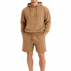 Conjunto de Sudadera con Capucha y Pantalones Cortos Personalizados para Hombre, Traje Deportivo Informal de Dos Piezas, Ropa Deportiva Cómoda y Transpirable - Product Image 1