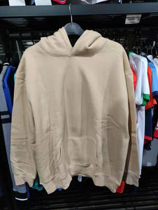 Sweat-shirts à capuche en coton épais de haute qualité sans cordon, personnalisables, noirs unis, coupés et cousus, pour le dropshipping - Product Image 5