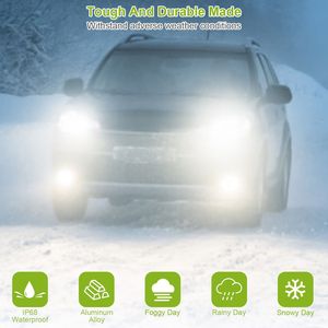 2 Pezzi Lampadine LED H8/H9/H11 da 80W per Fendinebbia e Luci Diurne, 6000K Bianco, IP68 Impermeabili, 600lm - Product Image 6