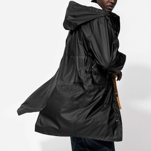 Factory Direct Sale Hooded Solid Color Breathable Eco-Friendly <b>Rain</b> <b>Coat</b> Custom Made 2026 New Arrival for Adult Size - Product Image 4