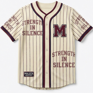 Custom <b>Heat</b>-Transfer Printed Baseball Jersey Short Breathable Urban Fashion Sports Team Wear MALUZA INDUSTRIES UPF 50 Protection - Product Image 1