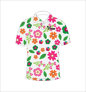Polo Personalizado con Diseño Floral, Transpirable y Ligero, para Equipos de Golf, Manga Corta, Sublimado, Ropa Botánica - Product Image 3