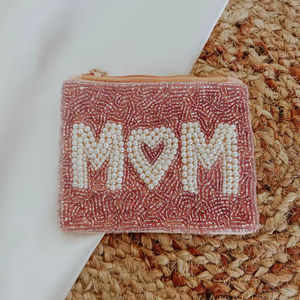 Pochette à monnaie brodée de perles de rocaille, faite à la main en Inde, pour femme - Product Image 1