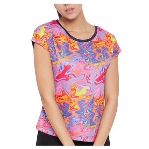 Camisetas Deportivas de Secado Rápido para Mujer, de Manga Larga, Ajuste Regular, para Gimnasio, Yoga, Correr, con Tela de Malla Estampada por Sublimación - Product Image 1