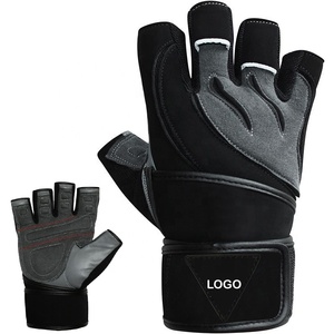 Guantes de Gimnasio para Levantamiento de Pesas, Unisex, de PU, Medios Dedos, con Logotipo y Colores Personalizados, los Más Vendidos del Invierno - Product Image 4