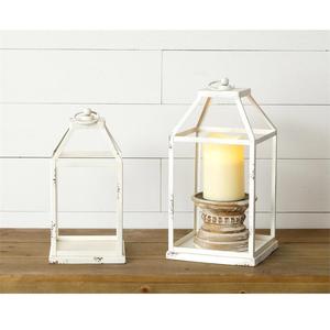 Mini lanterne blanche en métal, design moderne pour intérieur et extérieur, Noël, durable, écologique, haute qualité, bougie - Product Image 1