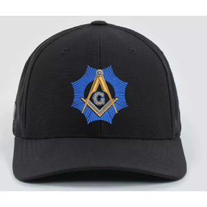 Casquette brodée maçonnique noire unisexe pour adulte, réglable, à fermeture snapback, pour toutes les saisons, en polyester tissé, décontractée - Product Image 4