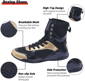 Zapatos de Boxeo de Marca Privada con MOQ Bajo, Equipo de Entrenamiento al por Mayor, Zapatos de Combate, Entrega Rápida, Zapatos de Boxeo al por Mayor para Interiores y Exteriores - Product Image 2