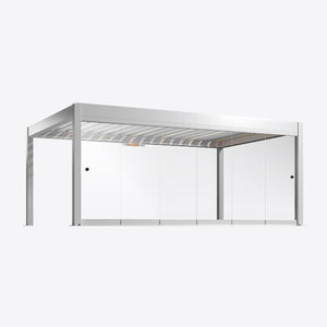 เพอร์โกลามินิมอลแบบมอเตอร์ ปรับระดับได้ ทำจากอะลูมิเนียม กันน้ำ พร้อมระบบระบายน้ำแบบซ่อน และไฟ LED สำหรับระเบียง - Product Image 3