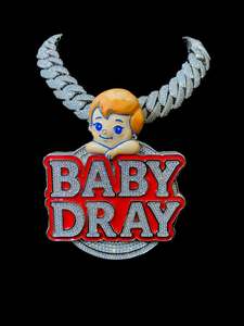 Pendentif personnalisé Hip Hop Iced Out en lettres VVS Moissanite, émail rouge, plaqué rhodium, argent 925, certifié pour hommes - Product Image 3