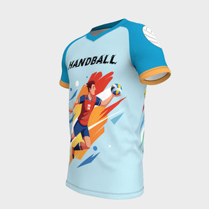 Maillot de handball en gros – Vêtements de sport de qualité supérieure 100 % polyester léger avec logo personnalisé – Tissu doux au toucher - Product Image 4
