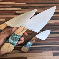 Hot Sales Modern Design 3-st Roestvrijstalen Keukenmessenset Olijfhars Hout Hoogwaardig Gesmede Handgreep Milieuvriendelijk Duurzaam