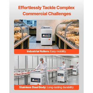 Machine de mise sous vide compacte 900W pour aliments humides, viandes et marinades, machine de mise sous vide à 1 chambre - Product Image 6