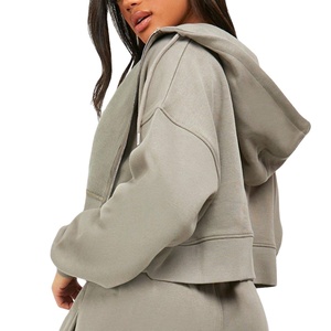 เสื้อฮู้ดครอปท็อปผ้าฟลีซสำหรับฤดูหนาว คุณภาพสูง ออกแบบตามสั่ง OEM สำหรับผู้ชาย รับทำโลโก้และสีตามต้องการ ผ้าฝ้าย 100% - Product Image 3