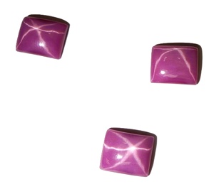 Rubis Étoile Rouge Rectangulaire 8x10 mm 4,5 Carats Créé en Laboratoire Poli Opaque Cabochon avec Effet Étoile à 6 Branches pour la Fabrication de Bijoux - Product Image 2