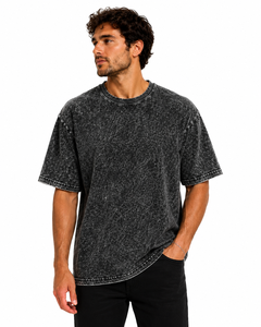 Camiseta Extra Grande Personalizada con Lavado Ácido para Hombre, Camiseta Vintage de Algodón Lavado, Estilo Urbano, Premium, Lisa, Informal - Product Image 4