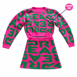 Jupe brodée en jersey de coton écologique respirant et à séchage rapide, deux pièces, longueur genou, couleur unie, de la sororité Cosh International Sisterhood - Product Image 1