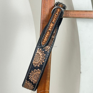 Collar de perro mascota de cuero genuino con herramientas de mano duraderas ajustables de alta calidad, correa de diseñador y juego de plomo de 3 piezas para perros - Product Image 4