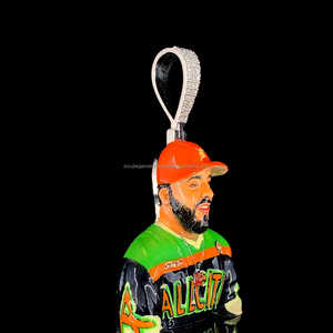 Colgante Fino de Plata de Ley 925 Hecho a Mano, Personalizado con Rostro 3D, Diamante Moissanita VVS D, Chapado en Oro, Estilo Hiphop, Certificado IGI - Product Image 4