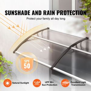 Tenda Parasole UPF 50+ 40x80 Pollici per Finestre e Porte Esterne, Tettoia per Ingresso Frontale - Product Image 2