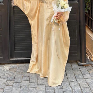 <b>Muslim</b> <b>Dress</b> Floral Abaya <b>For</b> <b>Women</b> New Fashion Custom Logo Long Abayas <b>Muslim</b> <b>Women's</b> Abaya With Belt Design - Product Image 2