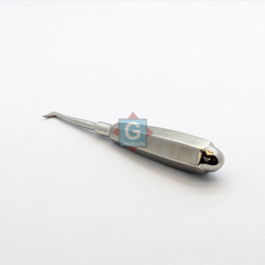 Elevador de raíces de acero inoxidable con agarre ergonómico, instrumento quirúrgico, instrumento dental Grayrocks, elevador de raíces manual - Product Image 2
