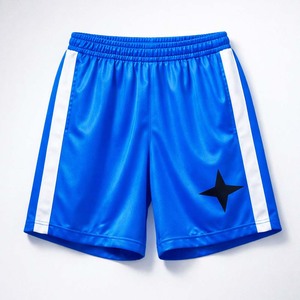 กางเกงขาสั้นกีฬาผู้ชายสีน้ำเงินพิมพ์โลโก้ตามสั่ง แห้งเร็ว เหมาะสำหรับวิ่งและออกกำลังกาย มีแถบข้าง ขายส่ง - Product Image 5