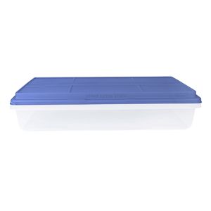 Contenitore di Stoccaggio in Plastica Trasparente HI-RISE da 63 Quarti, Blu, con Coperchio HI-RISE, Confezione da 2, per Organizzazione Sotto il Letto - Product Image 3