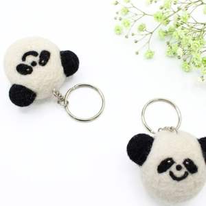 Keychain Small Plush Keychain Handcrafted Wool Animal Keychain Felt <b>Key</b> <b>Ring</b> Handmade - Product Image 3