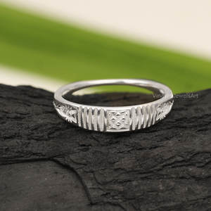 Diseño minimalista de moda Plata de Ley 925 textura de uso diario Unisex mujeres anillos fiesta aniversario regalos personalizables - Product Image 1