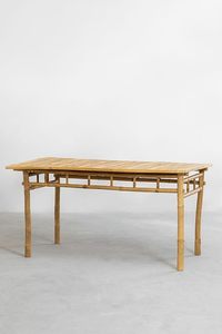 Wholesale Bamboo Dining <b>Table</b> Natural Rectangular Indoor Outdoor Furniture for Garden Patio Restaurant OEM ODM Made in Vietnam - Product Image 3