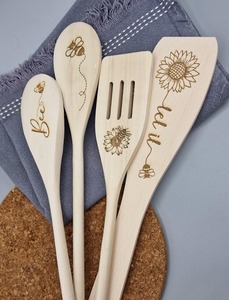 Best Selling Traditional Decorative Wooden Spoon Cooking <b>Tool</b> Smooth Polished Finish Dishwasher <b>Safe</b> Custom Quantity Available - Product Image 2