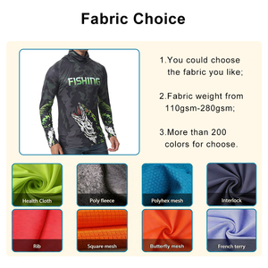 Vêtements de pêche à manches longues à séchage rapide du fabricant OEM, protection UV UPF 50, respirants, imprimés, équipement de pêche en Spandex/Polyester - Product Image 4