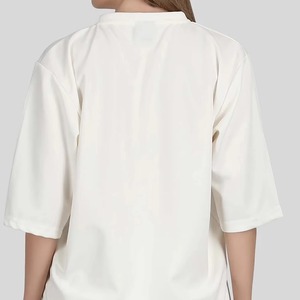 T-shirts de sport en spandex pour femmes, personnalisables avec logo, respirants, pour l'été, vente en gros, vêtements de sport en vrac. - Product Image 4