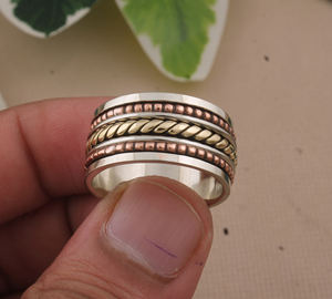 Wholesale 925 Sterling <b>Silver</b> Classic Band <b>Ring</b> Minimalist Doted Wedding Bands Fine Jewelry <b>for</b> Women <b>Men</b> Party - Product Image 2