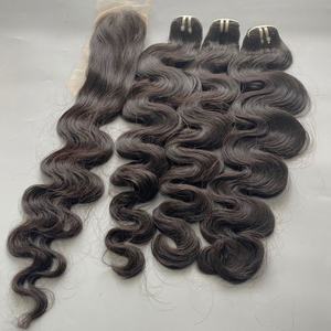 Meilleur Prix de Gros Top 1 Qualité Corps Ondulé Vietnamien Double Drawn Extensions de Cheveux 1B Couleur Raw Humain Fournisseur Vietnam - Product Image 1