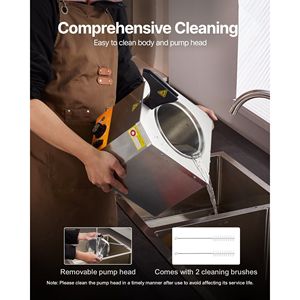 Dispenser Elettrico Commerciale per Formaggio 2.4L in Acciaio Inox, Dispenser Riscaldato con Temperatura Regolabile 86-230°F, Macchina per Cioccolata Calda - Product Image 6