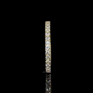 Anillo de Eternidad Apilable Delgado de Oro de 14K con Diamantes de Laboratorio Redondos Certificados por IGI de 0.38 CT, con Engaste Compartido, para Mujer, Joyería Fina de Lujo - Product Image 2