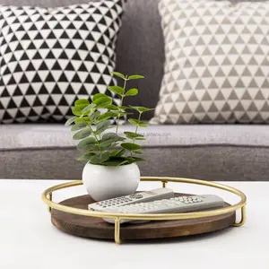 Plateau décoratif de luxe contemporain pour présentation de buffet, dîner, cadeaux de mariage, plateau décoratif avec motif floral - Product Image 3